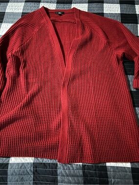 Burgundy Crewneck Knit Sweater